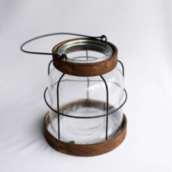 Wood + Glass Antique-Style Lantern