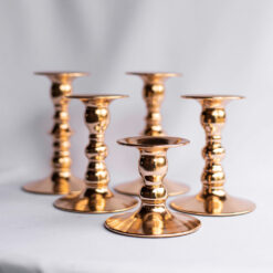Faux Gold Candlestick Holders