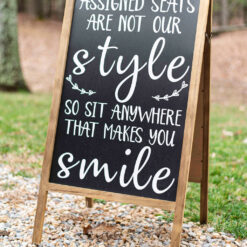Assigned Seats Easel Sign