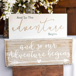 And So Our Adventure Begins Gray Sign