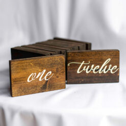 Finished Wood Rectangular Table Numbers