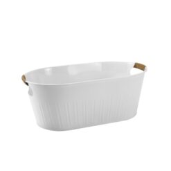 Small White Galvanized Oval Tub