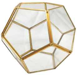 Gold Octagon Glass Terrarium