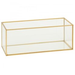 Gold Rectangle Glass Terrarium