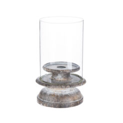 Small Washed Gray Candle Holders