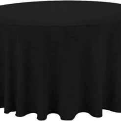 Black Round Tablecloth