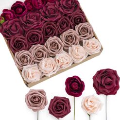 Ling's Moment Roses Artificial Flowers Ombre Box Set