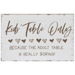 Kids Table Sign
