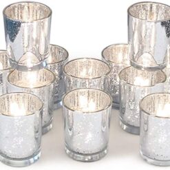 Mercury Glass Silver Votives