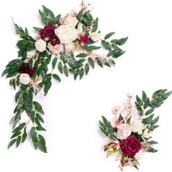 Burgundy Arch Flower Set