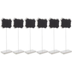 White Ornate Wood Chalkboard Stand