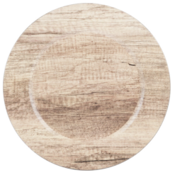 Faux Wood Melamine Charger