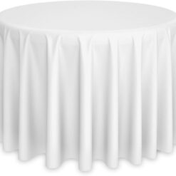 White Small Round Tablecloth