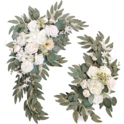 White & Pale Pink Arch Flower Set