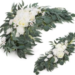 All White Arch Flower Set