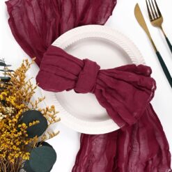 Burgundy Gauze Napkin