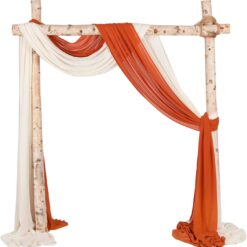 Burnt Orange Wedding Arch Drapery Set