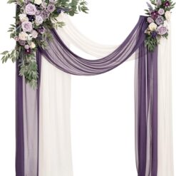 Purple Lilac Wedding Arch Drapery Set