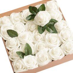 White Artificial Flowers Box Set
