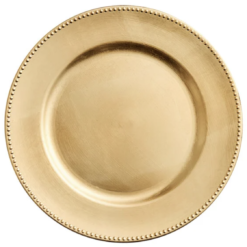 Gold Beaded Charger